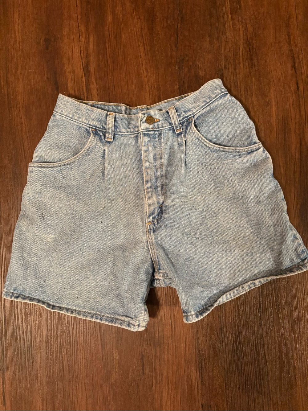Wrangler Light Blue Denim High-Rise Women's Shorts